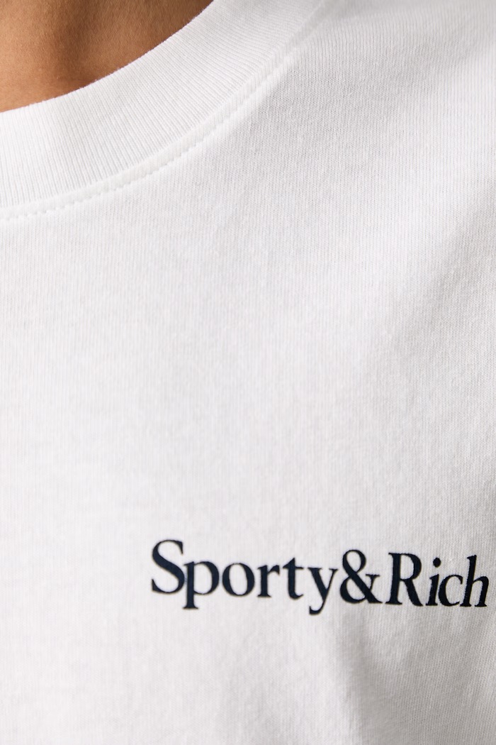 Sporty & Rich Drink More Water T-shirt bawełniany damski TO119712300WH01