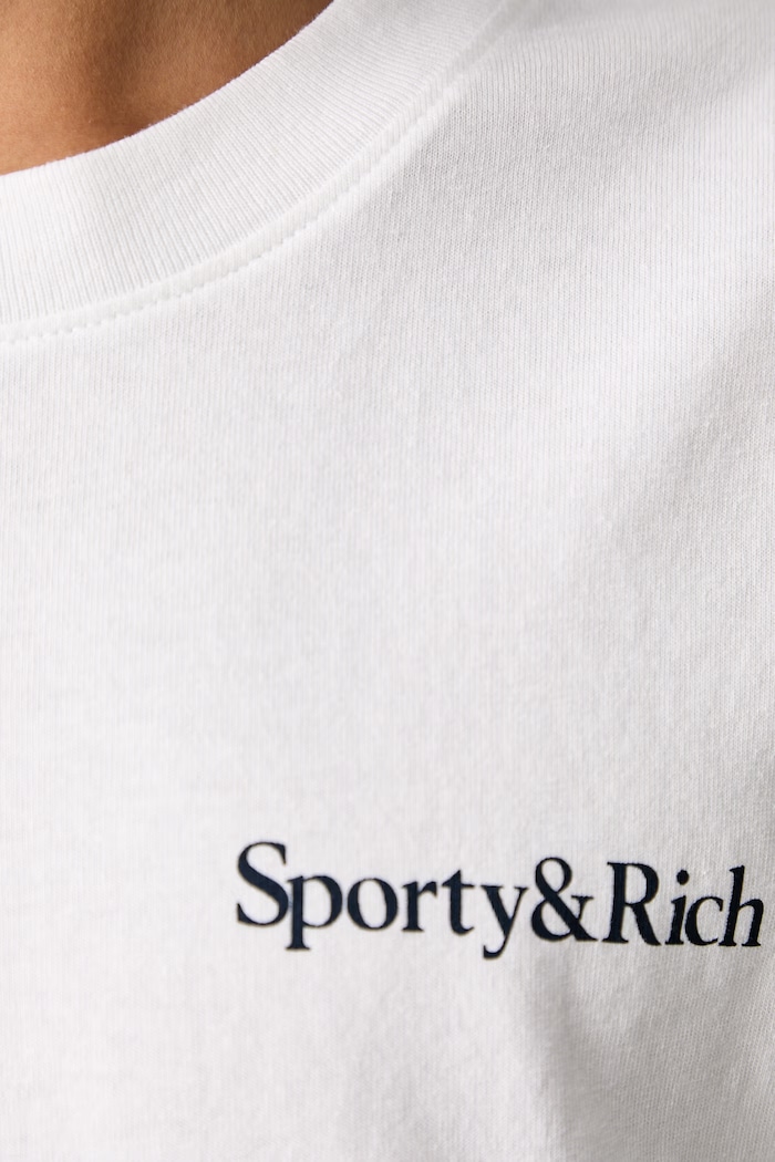 Sporty & Rich Drink More Water T-shirt bawełniany damski TO119712300WH01