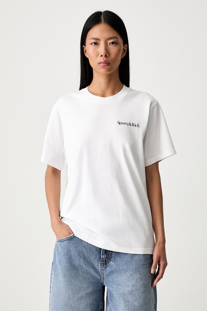 Odzież Sporty & Rich Drink More Water T-shirt bawełniany damski TO119712300WH01 biały