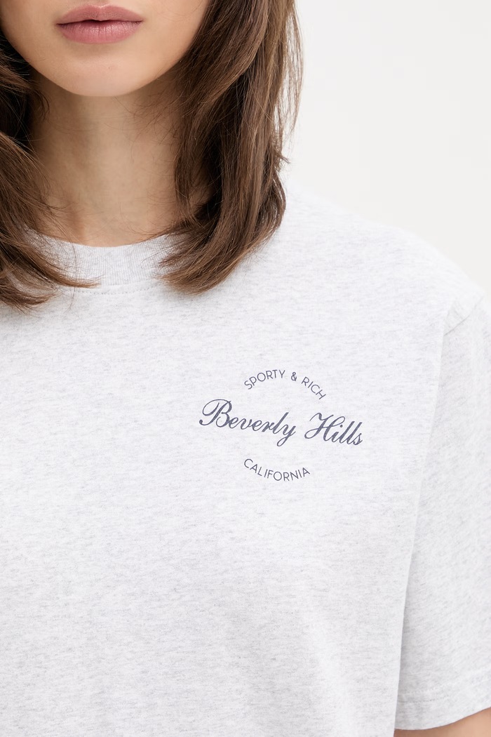 Sporty & Rich Beverly Script t-shirt βαμβακερό TO11976257GY03