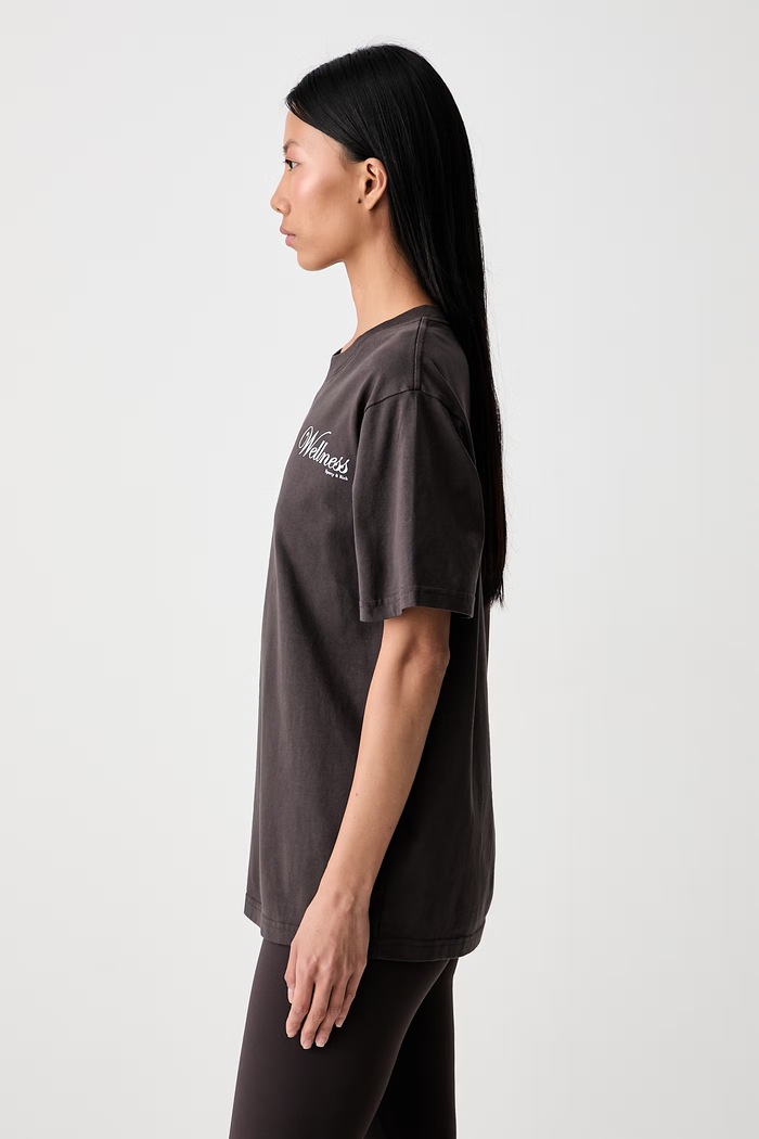 Sporty & Rich Soho T-shirt bawełniany brązowy TO119711083BR29