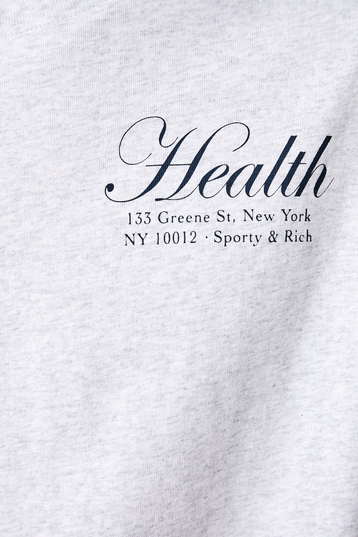 NY Health tričko bavlněné pánské Sporty & Rich šedá TO11974094GY03