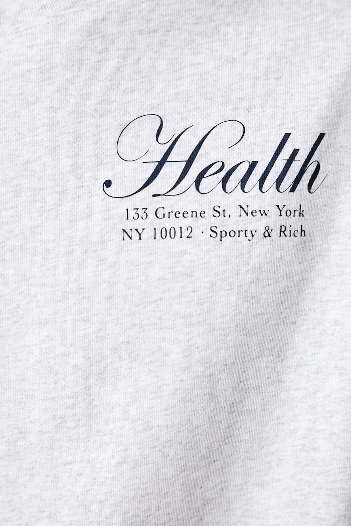 NY Health tričko bavlněné pánské Sporty & Rich šedá TO11974094GY03