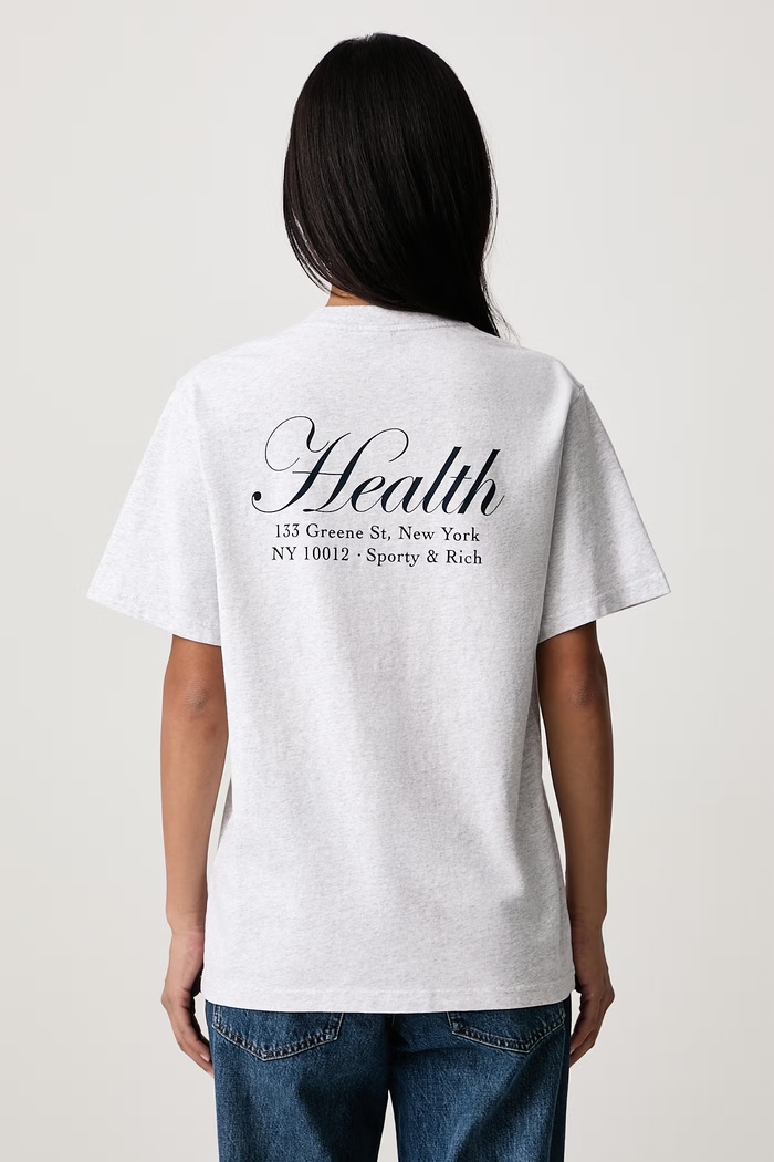 Sporty & Rich NY Health tričko bavlněné pánské TO11974094GY03