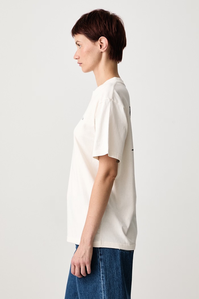Health Is Wealth T-shirt bawełniany damski Sporty & Rich TO11974300WH37 beżowy