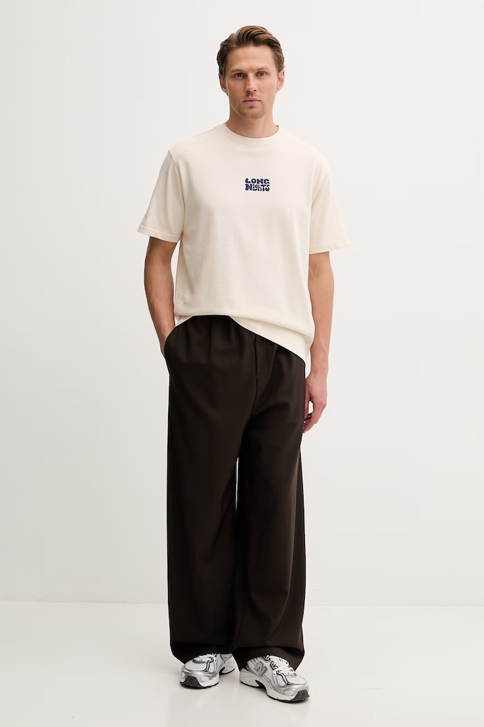 Kaotiko tricou din bumbac AS072.01.G002 bej SS26