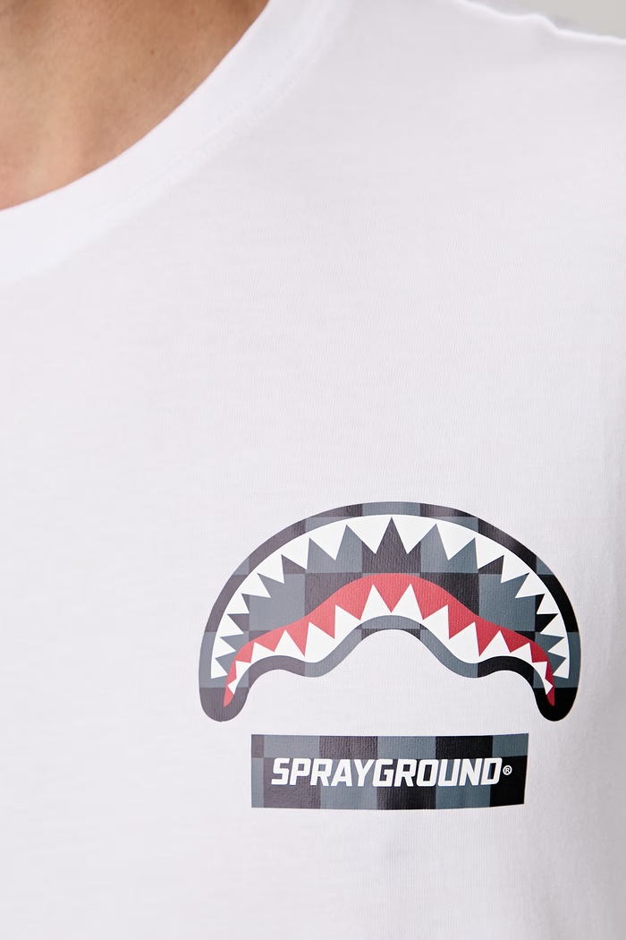 Sprayground T-shirt bawełniany SP679WHT biały