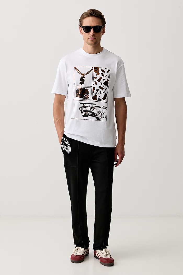Sprayground t-shirt in cotone SP295WHT bianco SS26