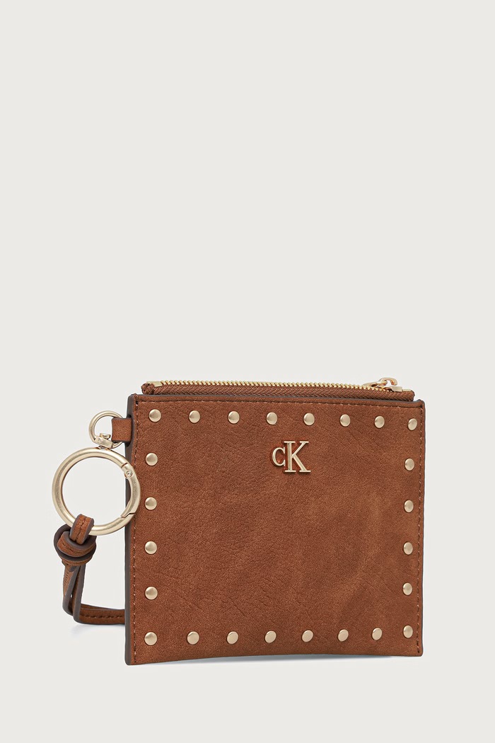 Calvin Klein Saszetka damska z imitacji zamszu LV04F1407G brązowy SS27