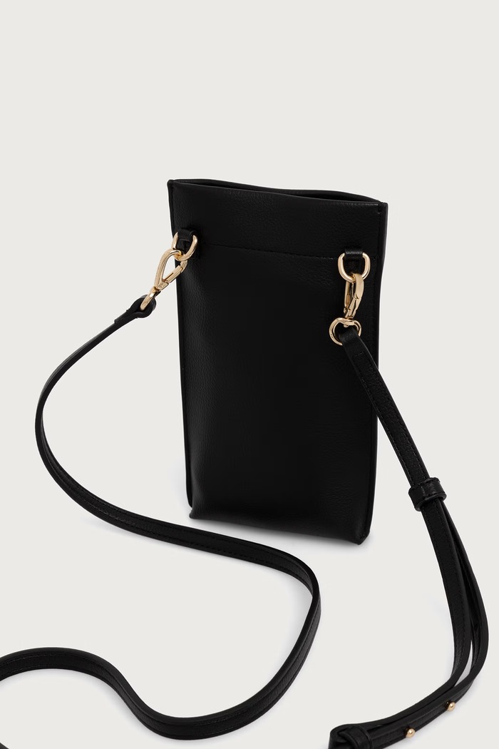 Akcesoria Tommy Hilfiger Pokrowiec na telefon damski z imitacji skóry AW0AW19348 czarny