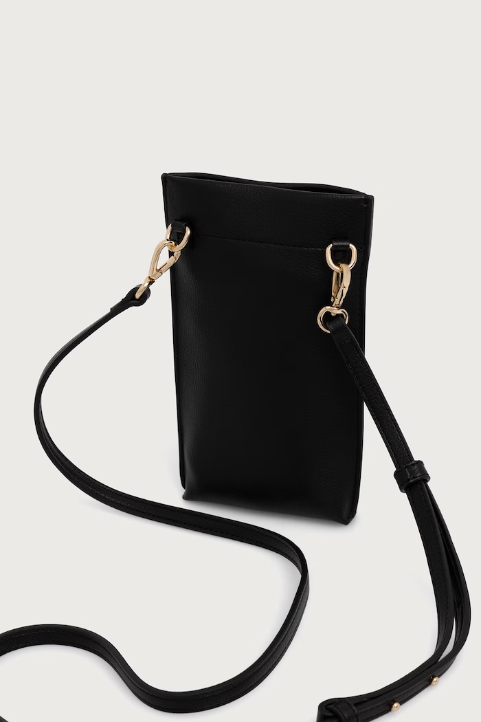 Akcesoria Tommy Hilfiger Pokrowiec na telefon damski z imitacji skóry AW0AW19348 czarny
