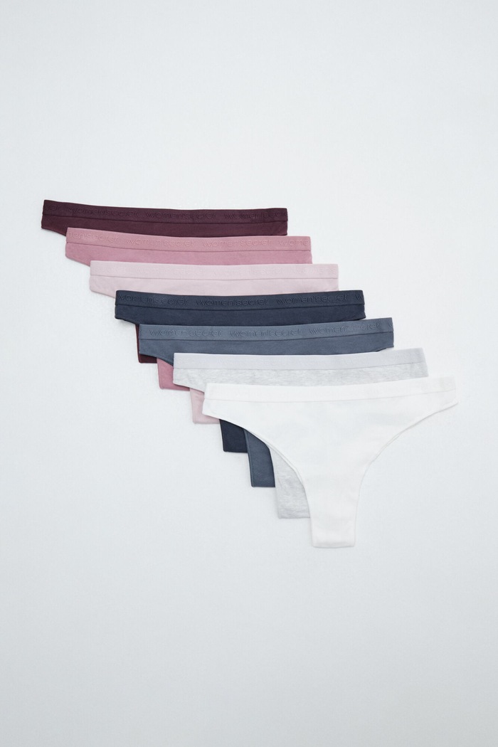 women'secret Figi damskie z bawełną 7-pack multicolor 4934631