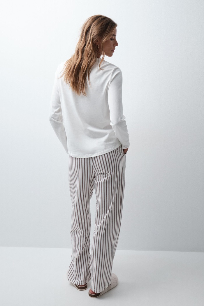 Odzież women'secret Spodnie piżamowe damskie bawełniane 3704574 beżowy