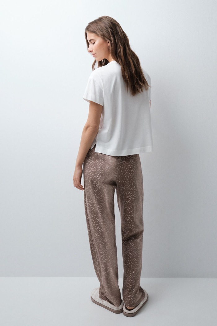 women'secret Piżama dwuczęściowa damska bawełniana 3594812 beżowy SS27