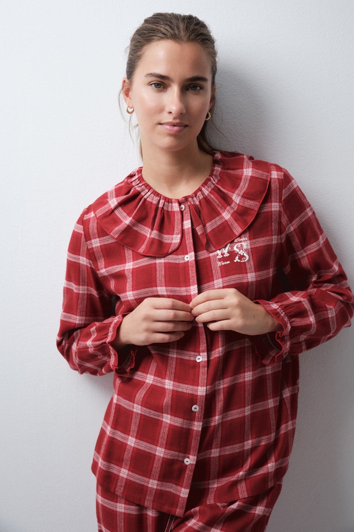 Odzież women'secret Piżama dwuczęściowa damska z bawełną 3134136 czerwony