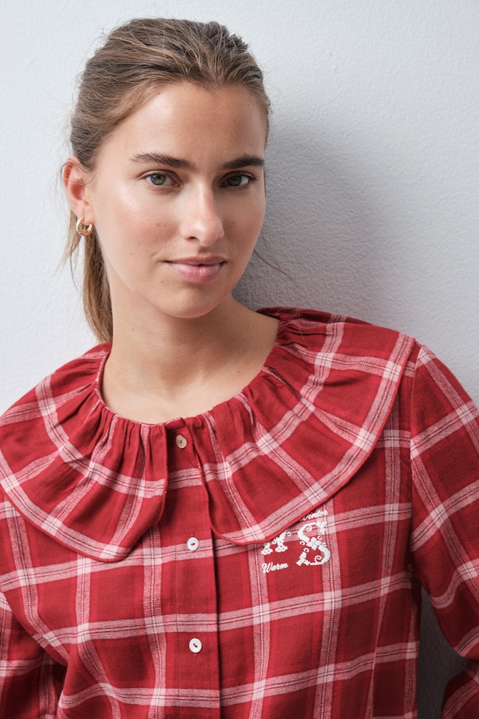 Koszula piżamowa damska z bawełną women'secret 4444833 czerwony