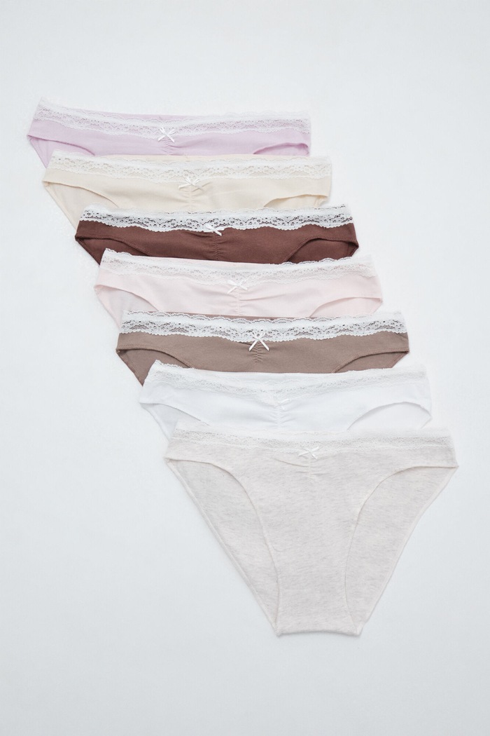 women'secret Figi damskie z bawełną 7-pack multicolor 4934622