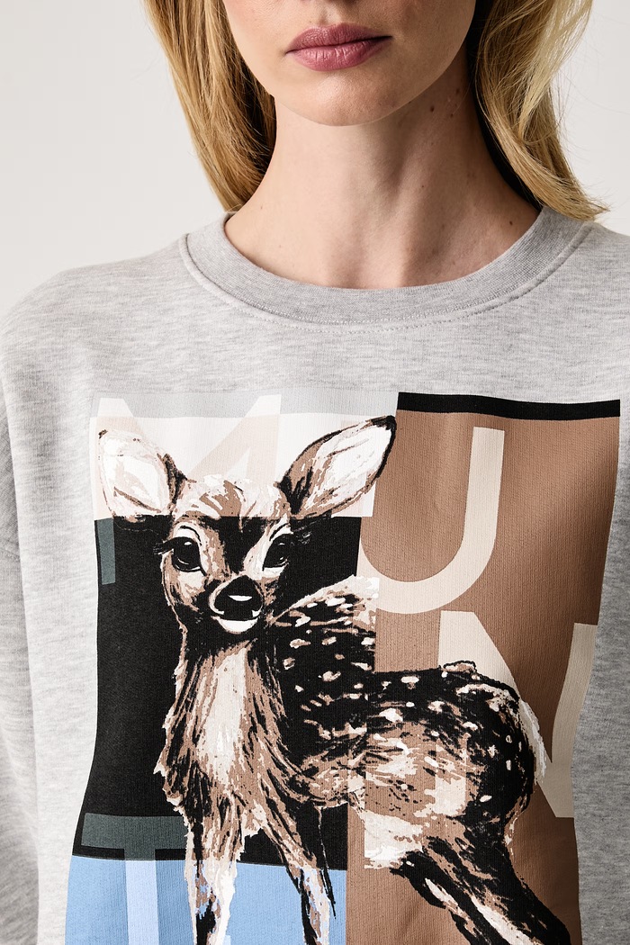 Bluza damska z bawełną MUNTHE 264112326465 szary