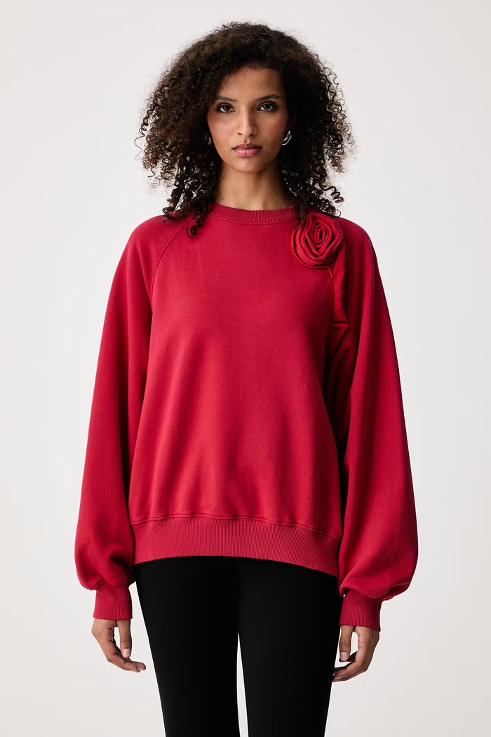 Rotate Bluza damska bawełniana czerwony 1168942240
