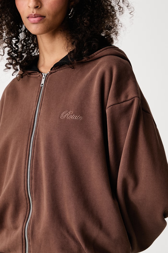 Bluza rozpinana damska bawełniana Rotate 116896559 brązowy