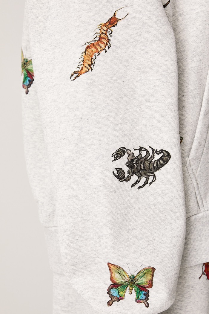 Bluza z kapturem damska z bawełną VanSZA Vans szary VN0013QCHTG1