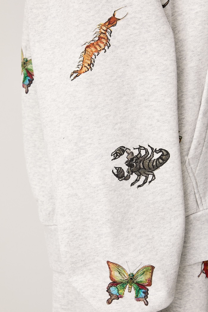 Bluza z kapturem damska z bawełną VanSZA Vans szary VN0013QCHTG1