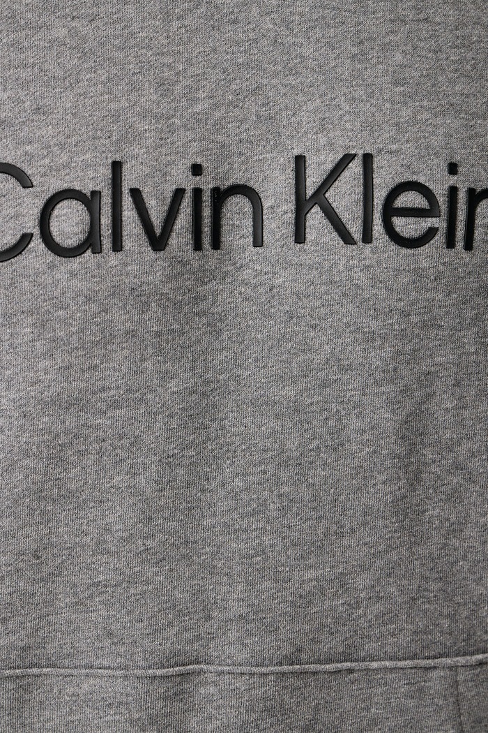 Bluza z kapturem męska bawełniana Calvin Klein szary LV04RG277G
