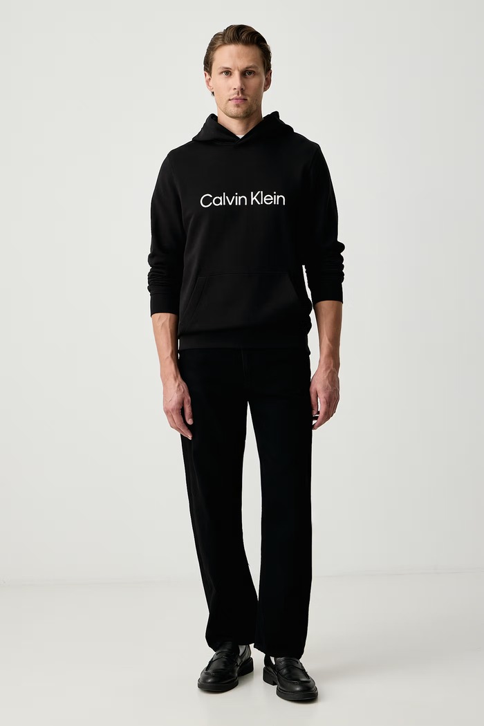 Calvin Klein Bluza z kapturem męska bawełniana LV04RG277G czarny SS27