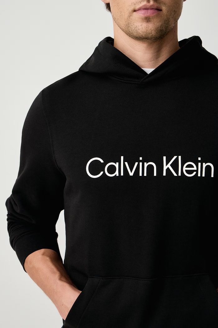 Bluza z kapturem męska bawełniana Calvin Klein LV04RG277G czarny