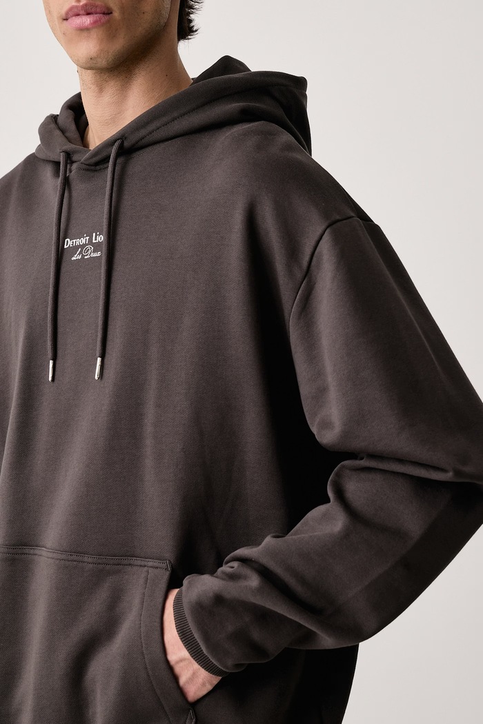 Bluza z kapturem męska bawełniana Les Deux x Detroit Lions Les Deux 1003226 szary