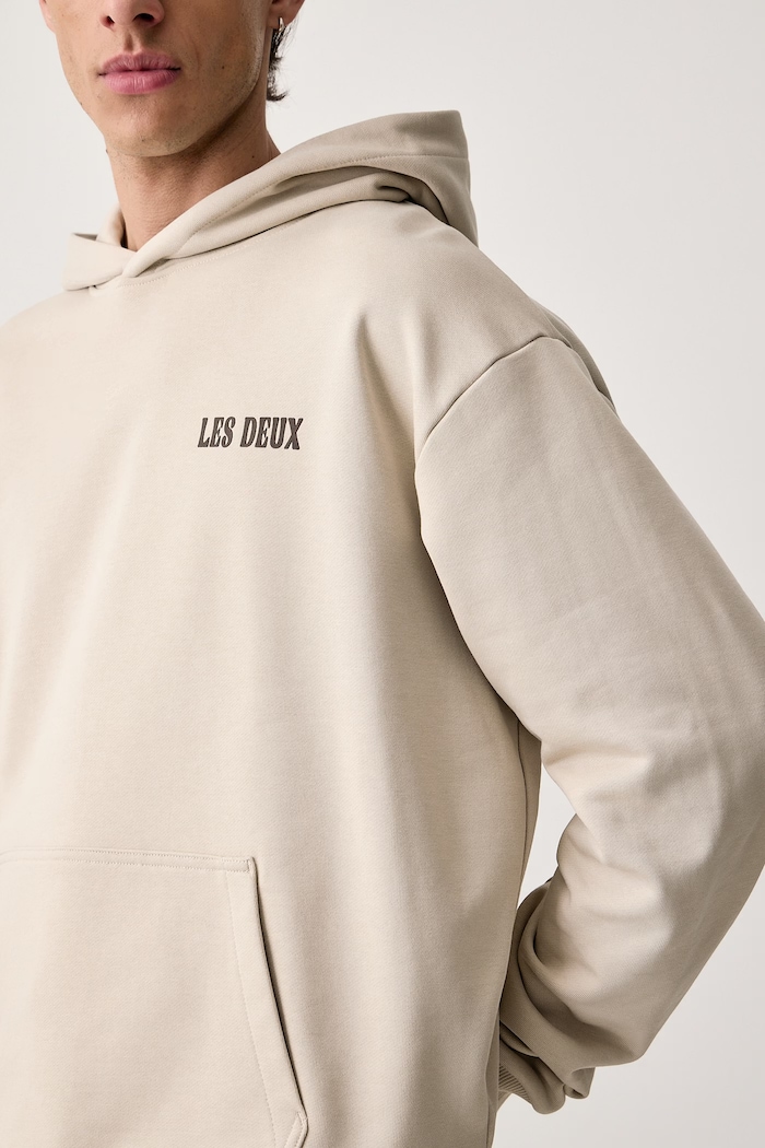 Bluza z kapturem męska bawełniana Les Deux 1002777 beżowy