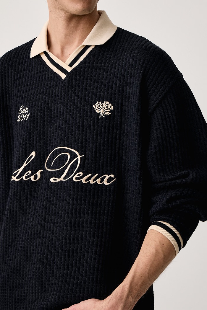 Bluza męska z bawełną Les Deux 1003297 granatowy