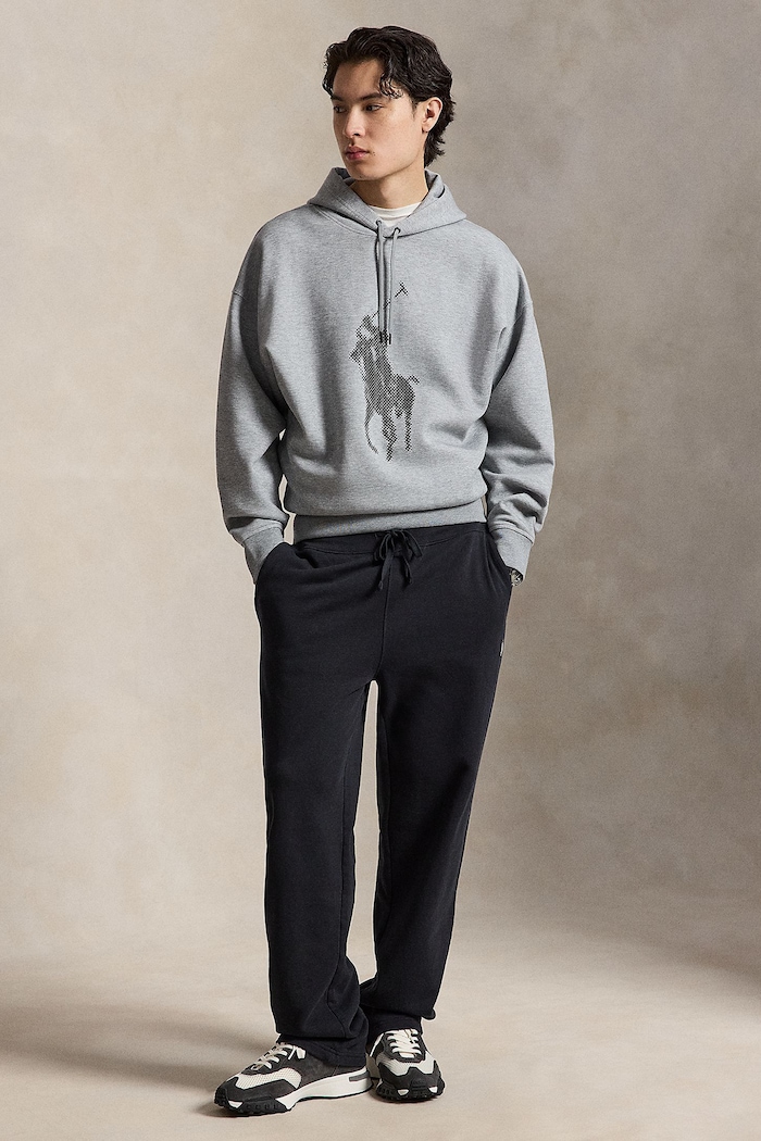 Odzież Polo Ralph Lauren Bluza z kapturem męska z bawełną 710B32738 szary