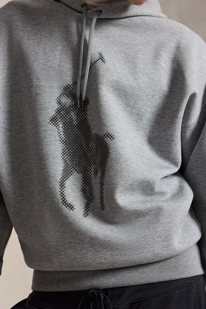 Bluza z kapturem męska z bawełną Polo Ralph Lauren 710B32738 szary