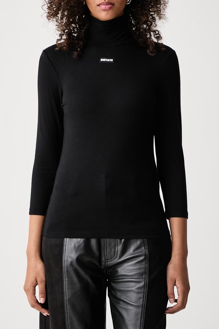 Longsleeve damski Rotate 116918100 czarny