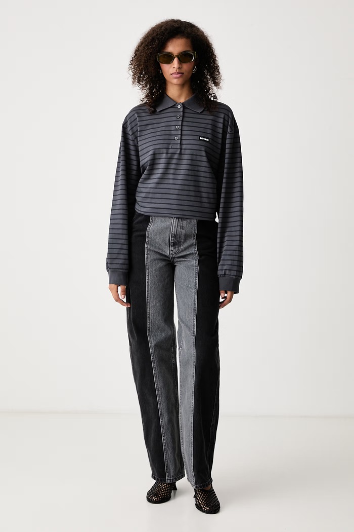 Rotate Longsleeve damski bawełniany z elastanem 1174161206 szary SS27