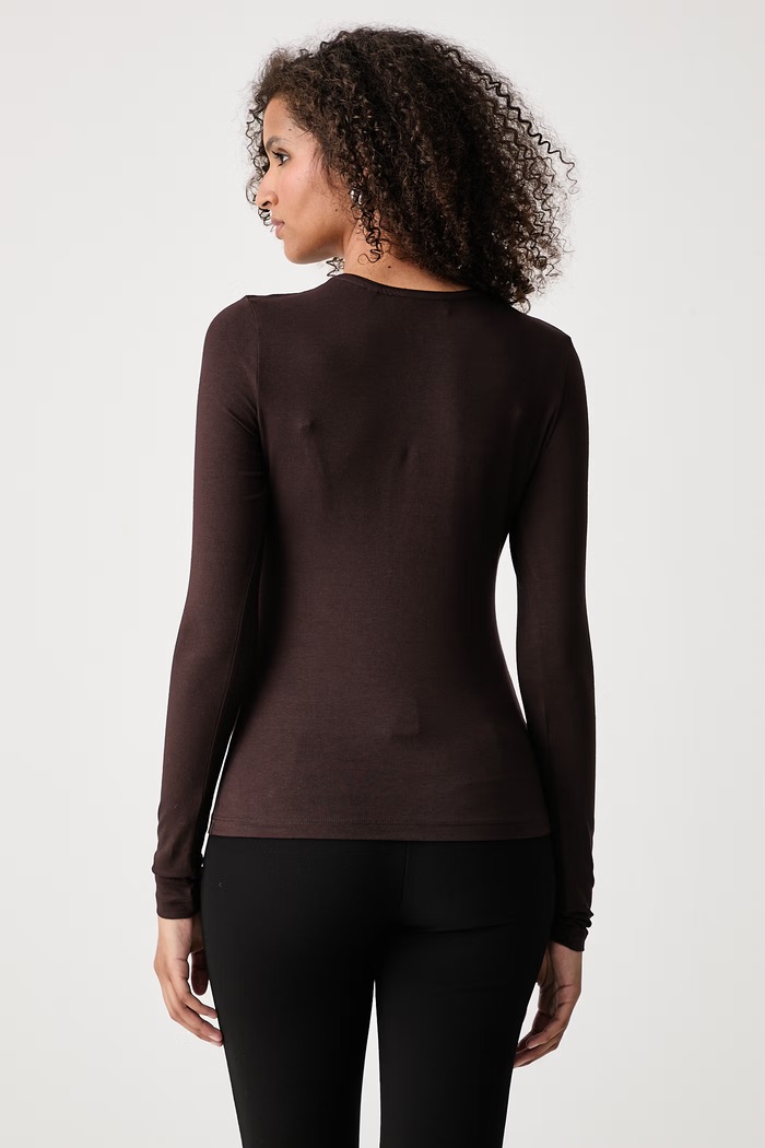 Odzież Rotate Longsleeve damski z modalem 1174461667 brązowy