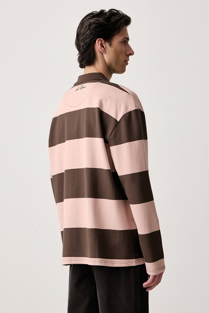 Odzież Les Deux Longsleeve męski bawełniany 1002786 brązowy