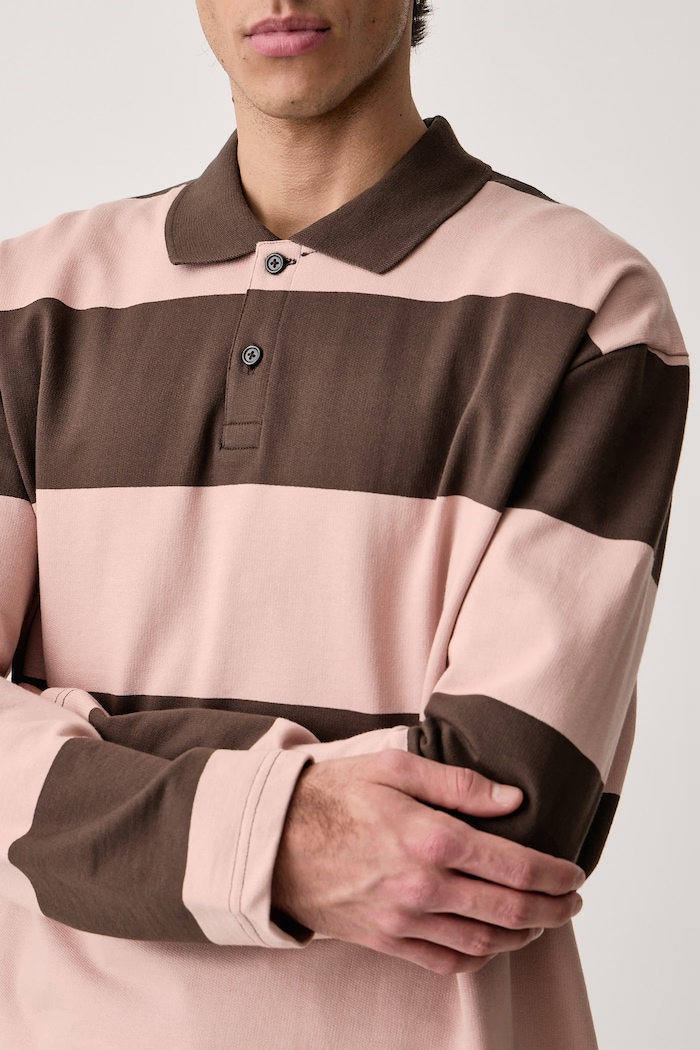 Longsleeve męski bawełniany Les Deux 1002786 brązowy