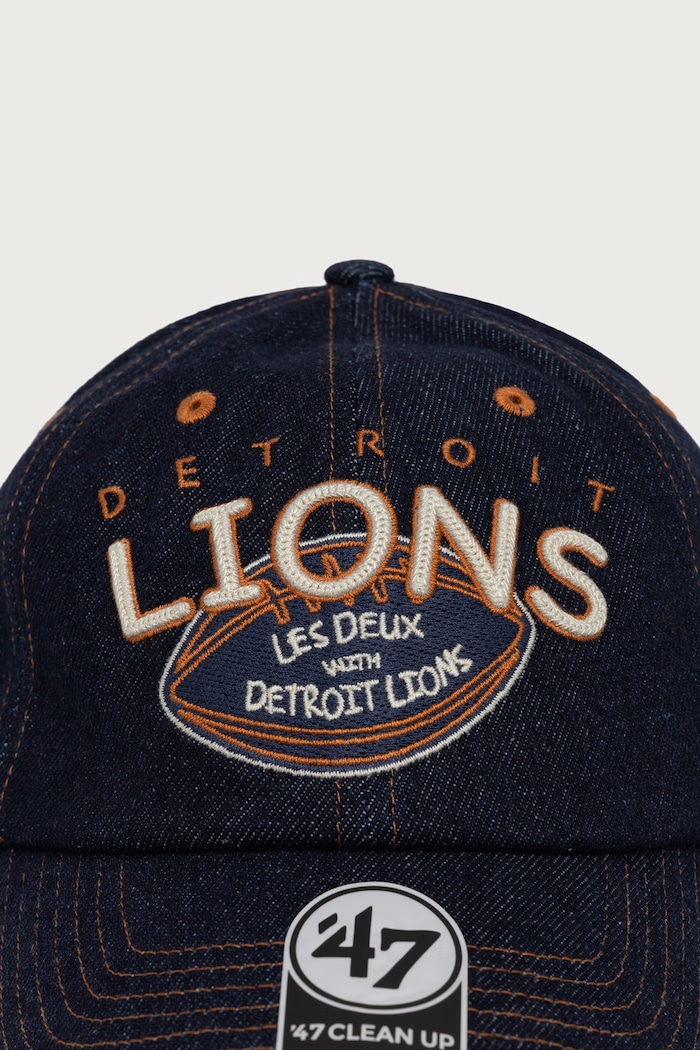 Les Deux Czapka bejsbolówka męska jeansowa Les Deux x Detroit Lions 1003475 granatowy SS27