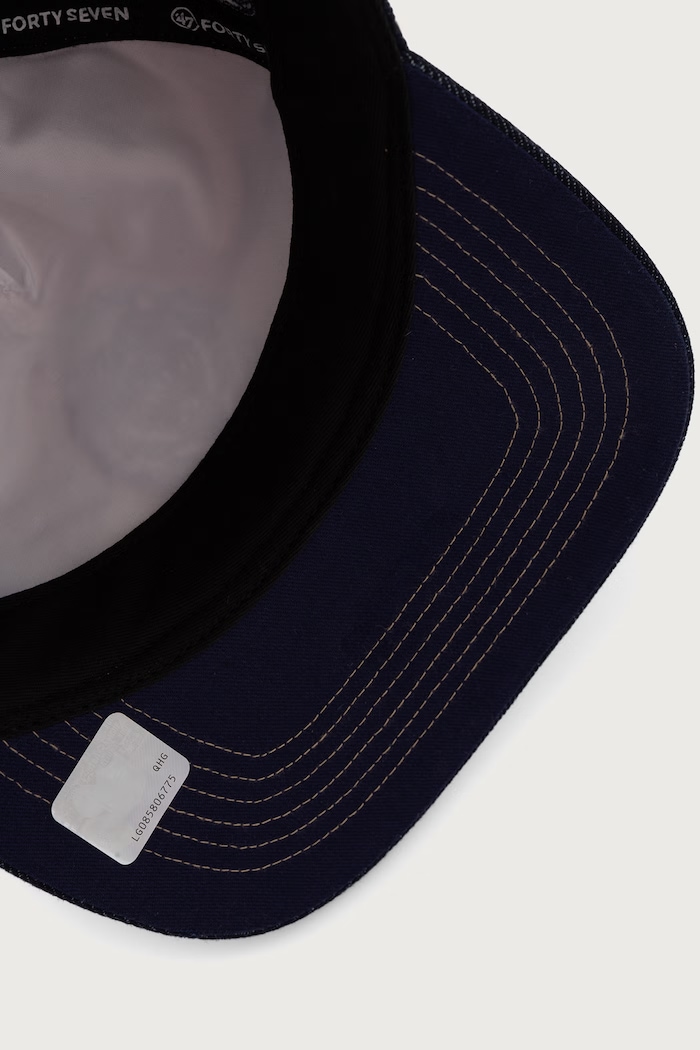 Czapka z daszkiem snapback męska jeansowa Les Deux x Detroit Lions Les Deux 1003476 granatowy