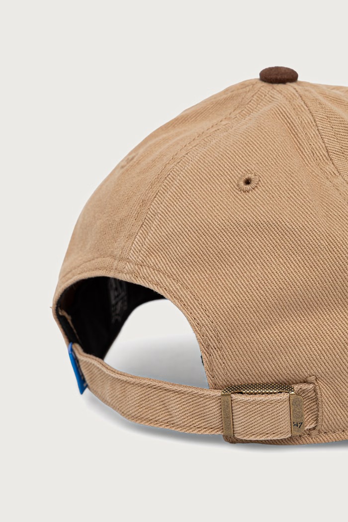 Akcesoria Les Deux Czapka z daszkiem snapback męska bawełniana Les Deux x Detroit Lions 1003478 beżowy