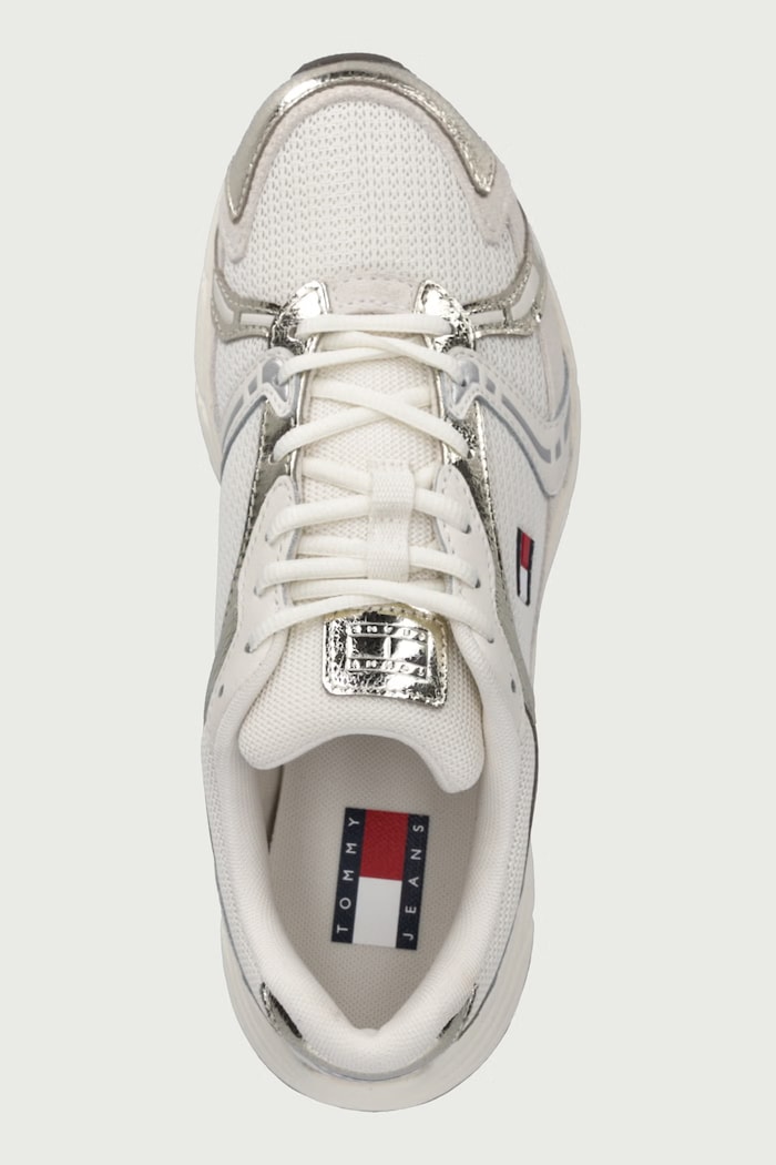 TJW MODERN RUNNER METALLICS sneakersy damskie Tommy Jeans EN0EN03180 beżowy