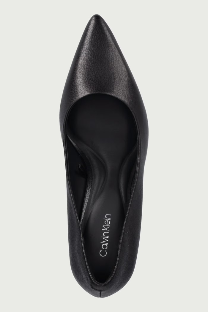 Szpilki skórzane ESS STILET 70 POLISHED LTH Calvin Klein HW0HW03384 czarny