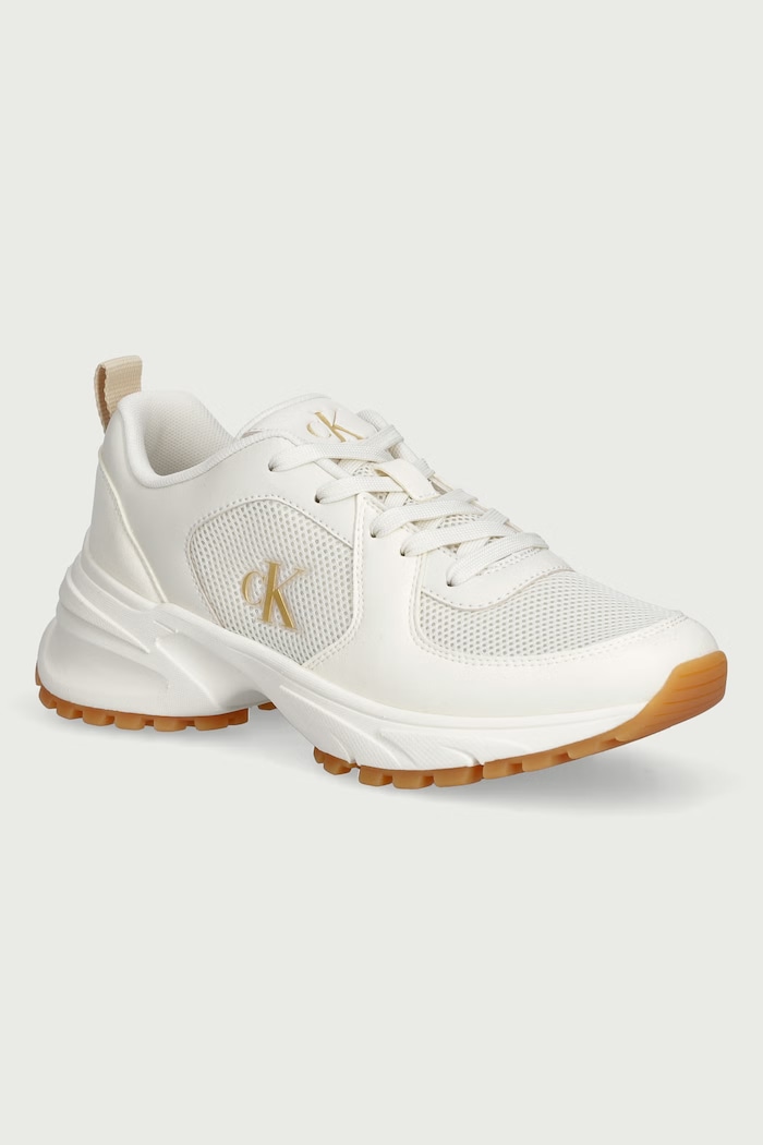 Calvin Klein HIKE RUNNER LACE UP SU MESH WMN sneakersy damskie beżowy HW0HW03440