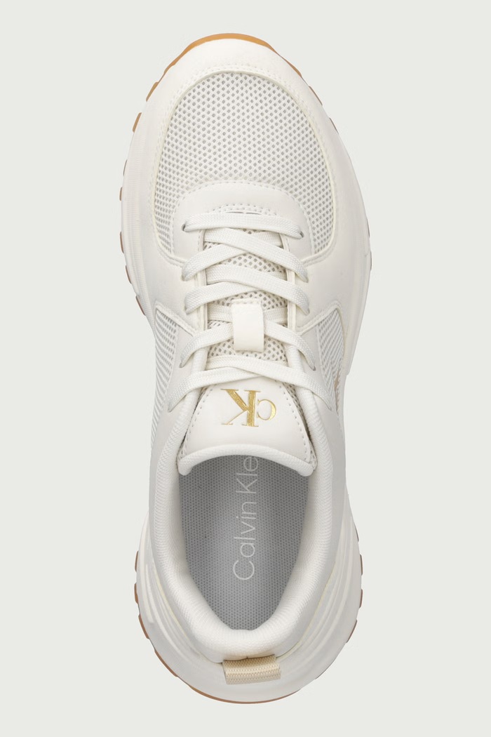 HIKE RUNNER LACE UP SU MESH WMN sneakersy damskie Calvin Klein HW0HW03440 beżowy