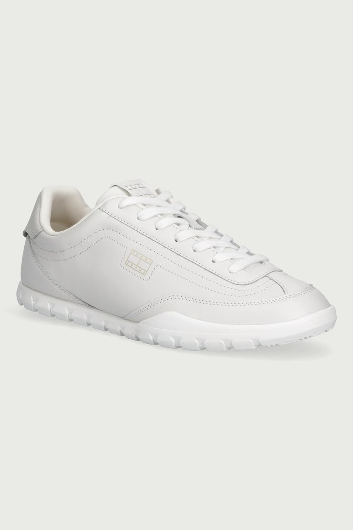 Tommy Jeans TOMMY JEANS LOW LONG LACE RUNNER sneakersy męskie skórzane biały EM0EM01805