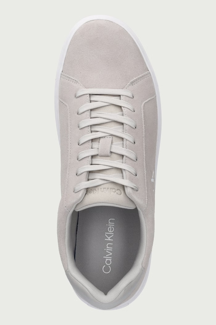CLASSIC CUPSOLE LACEUP SU sneakersy męskie zamszowe Calvin Klein YM0YM01434 beżowy