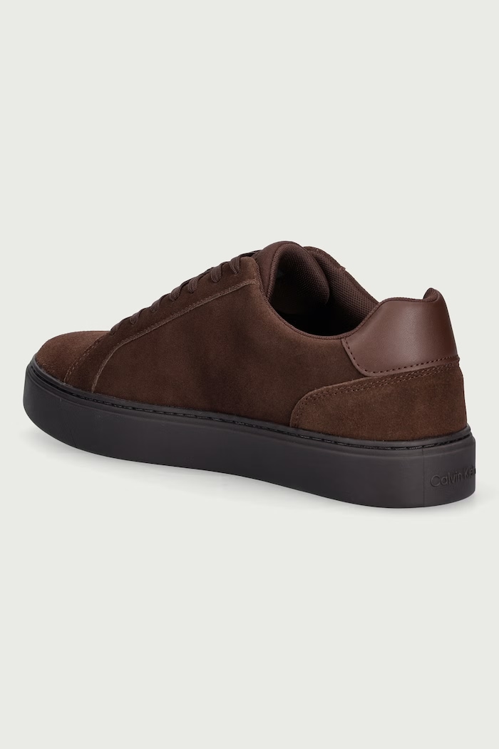Obuwie Calvin Klein CLASSIC CUPSOLE LACEUP SU sneakersy męskie zamszowe YM0YM01434 brązowy