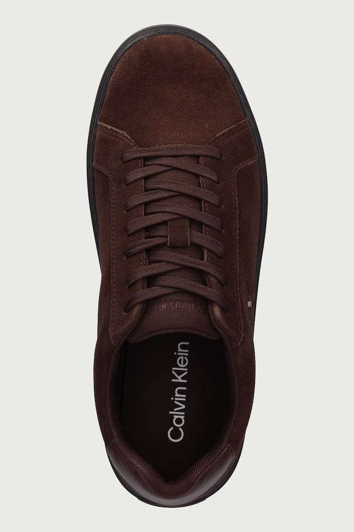 CLASSIC CUPSOLE LACEUP SU sneakersy męskie zamszowe Calvin Klein YM0YM01434 brązowy